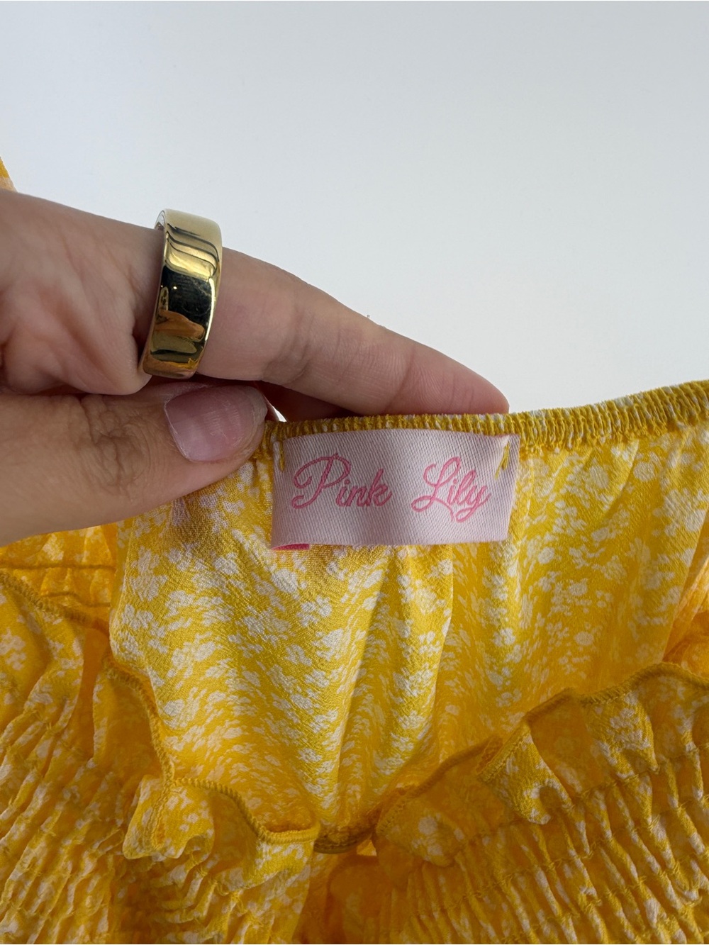 Pink Lily Yellow Floral Tank Top - Picture 4 of 11